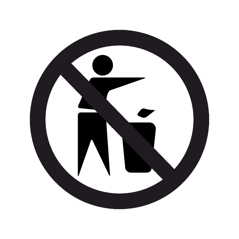 Мусорку нельзя. Знак «не мусорить». Пиктограмма не мусорить. Мусорить запрещено.