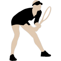 Теннисистка с ракеткой