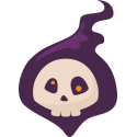 Фиолетовый череп в шляпе