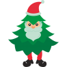 Дед Мороз одетый в елку