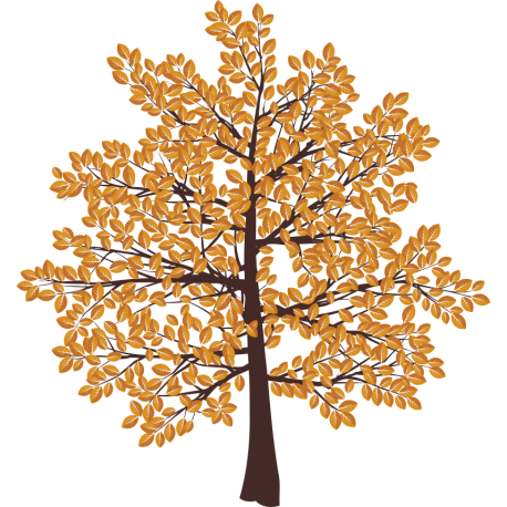 Дерево с желтыми листьями