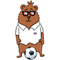 Медведь Хипстер Болельщик За Российскую Сборную По Футболу На Чемпионате 2018