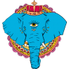 Индийский Одноглазый Слон Тату