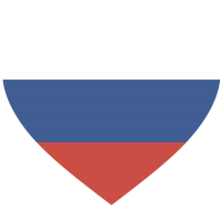 Сердце Флаг России (Российский Флаг в форме сердца)
