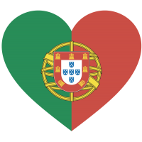 Сердце Флаг Португалии (Португальский Флаг в форме сердца)