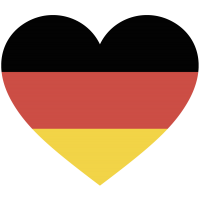 Сердце Флаг Германии (Немецкий Флаг в форме сердца)
