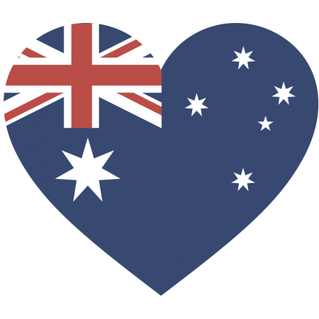 Сердце Флаг Австралии (Австралийский Флаг в форме сердца)