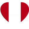 Сердце Флаг Перу (Перуанский Флаг в форме сердца)