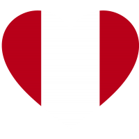 Сердце Флаг Перу (Перуанский Флаг в форме сердца)