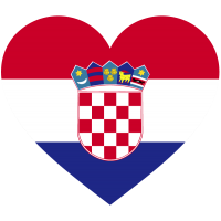 Сердце Флаг Хорватии (Хорватский Флаг в форме сердца)