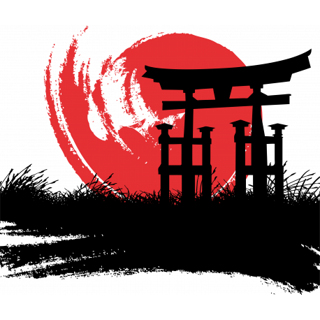Япония - надпись в японском стиле